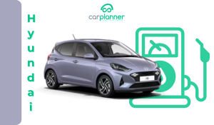 Hyundai i10 GPL durante rifornimento a un distributore di gas GPL
