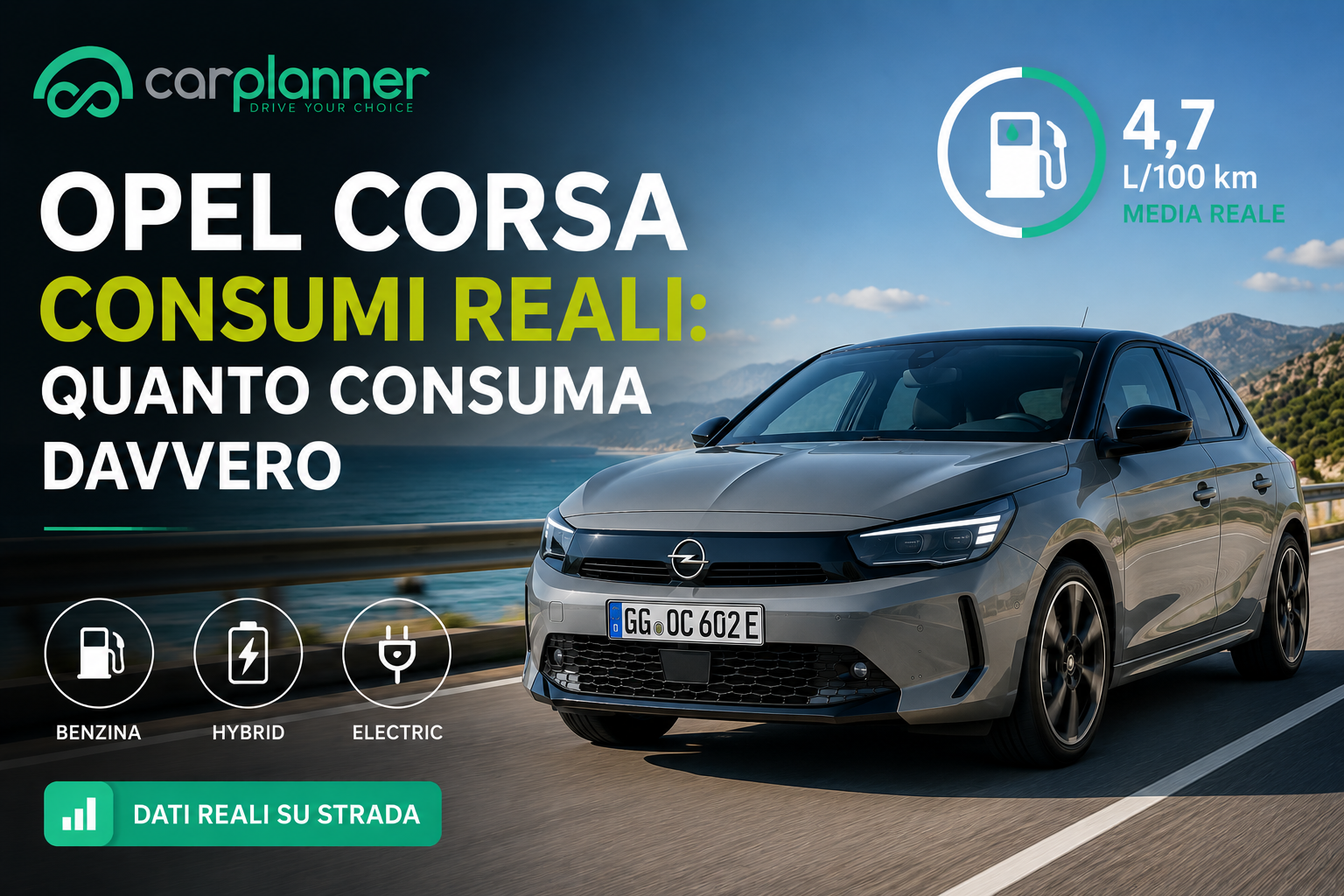 Opel Corsa vista frontale tre quarti